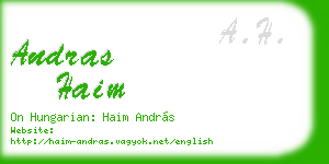 andras haim business card